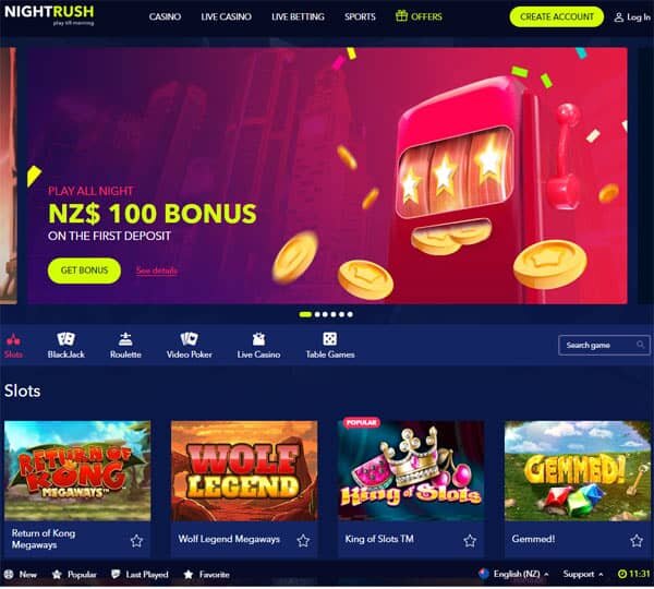 Nightrush Online Casino IE
