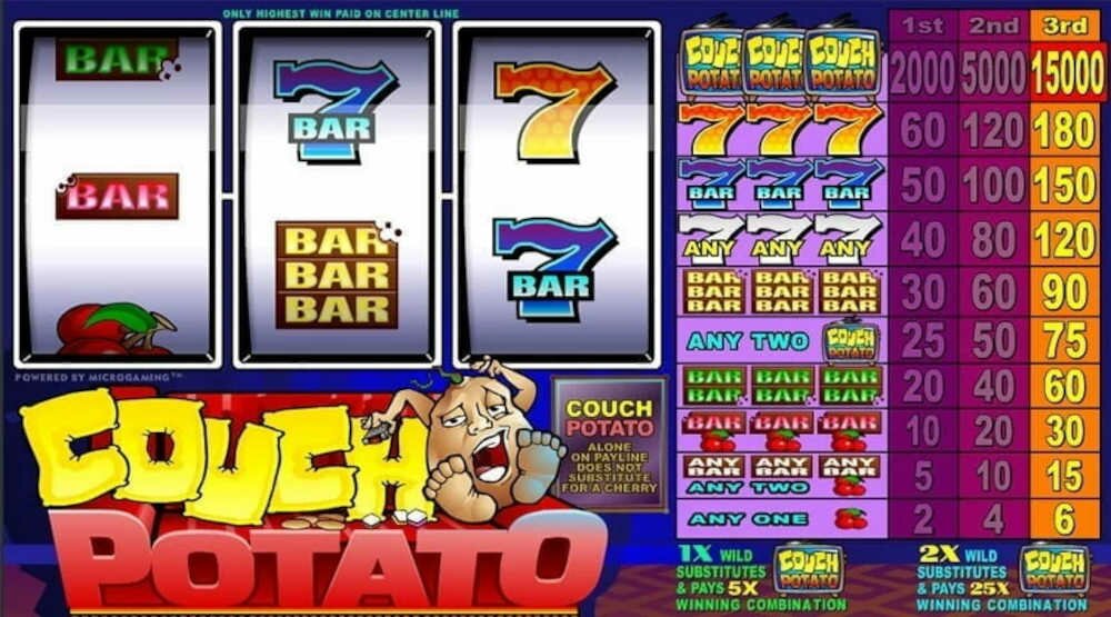 Couch Potato Slot Paytable